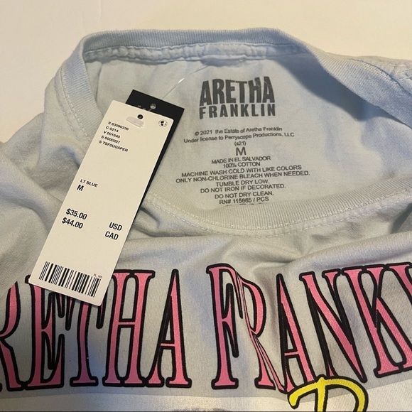 Aretha Franklin Respect Queen of Soul Tee T-Shirt Medium New With Tags - Picture 7 of 10